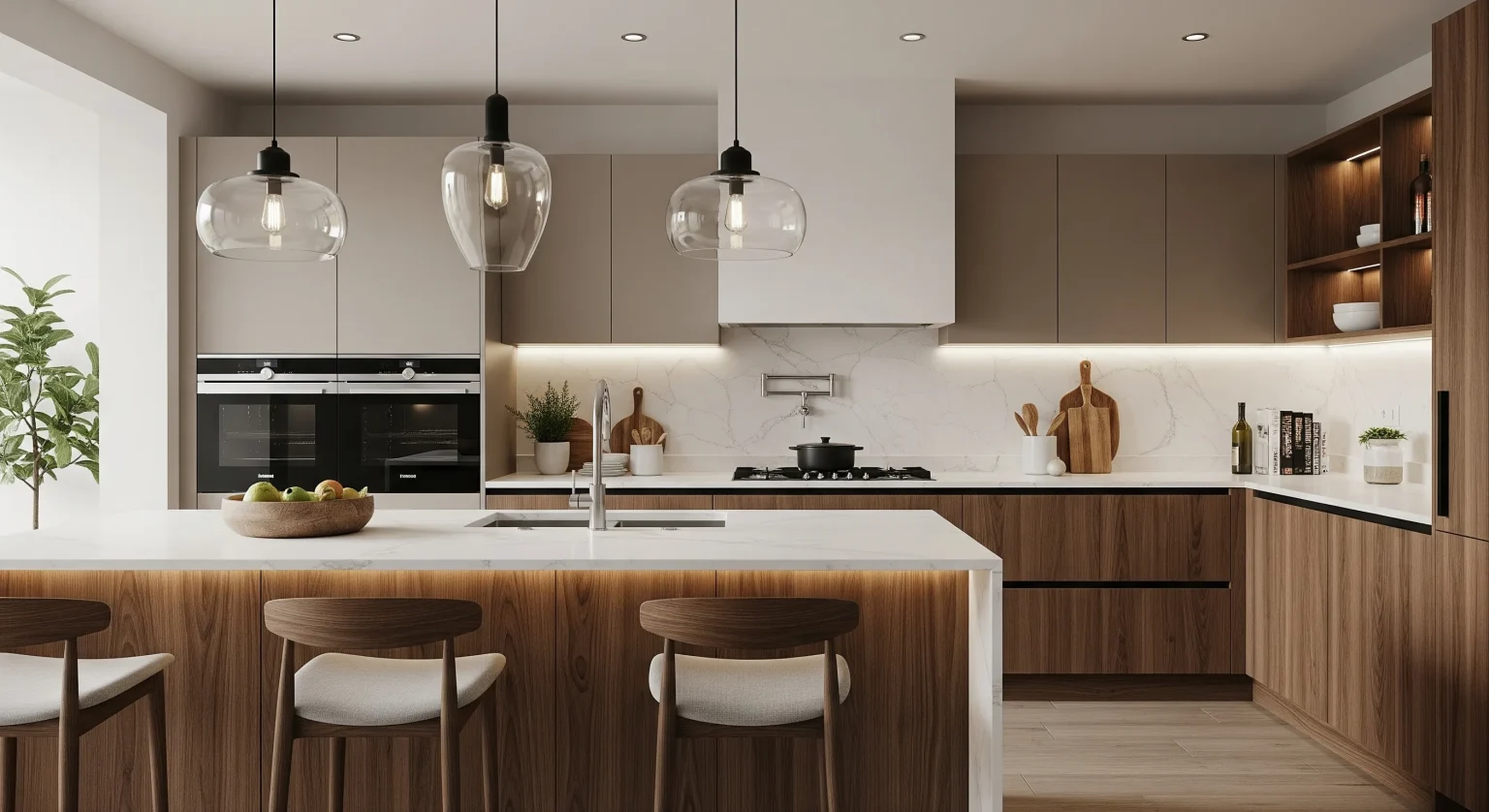 Luxury Villa Custom Kitchen Cabinet Solutions
